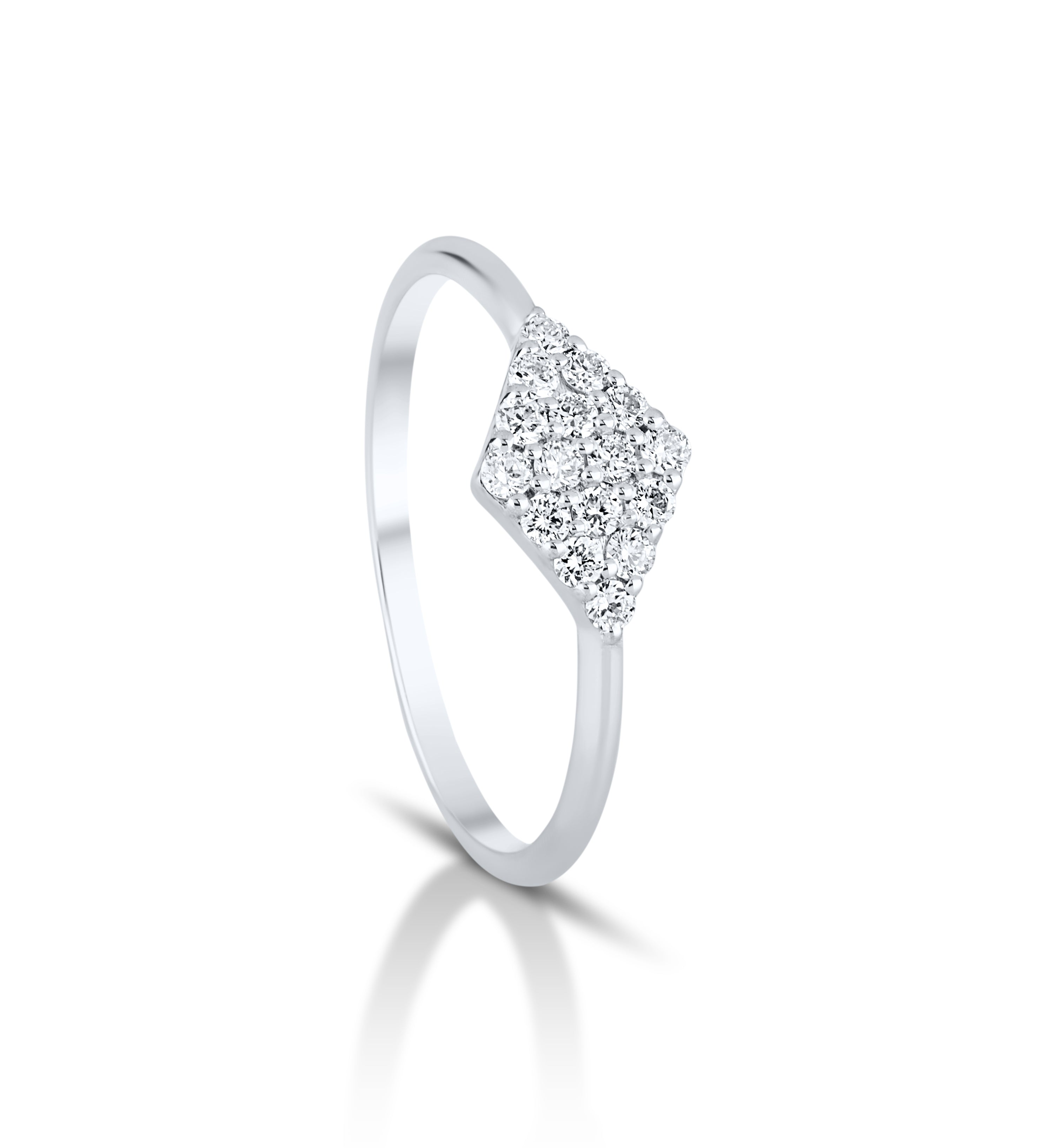 Diamond Cluster Rhombus Ring