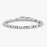 3.82 TCW Round Diamond White Gold Tennis Bracelet