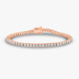 3.82 TCW Round Diamond White Gold Tennis Bracelet