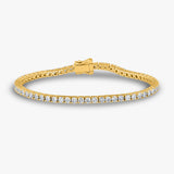 3.82 TCW Round Diamond White Gold Tennis Bracelet