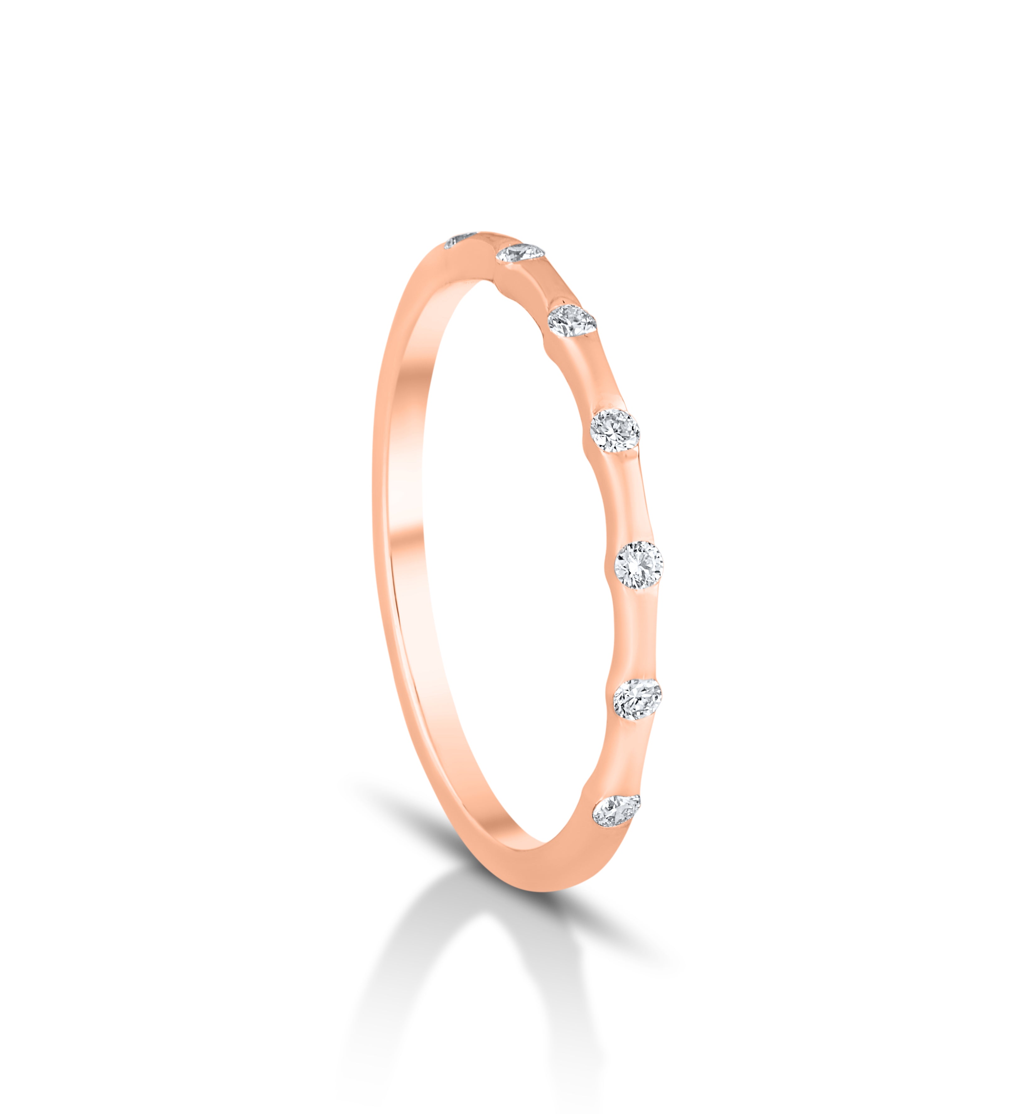 Bamboo Sparkle Gold Ring