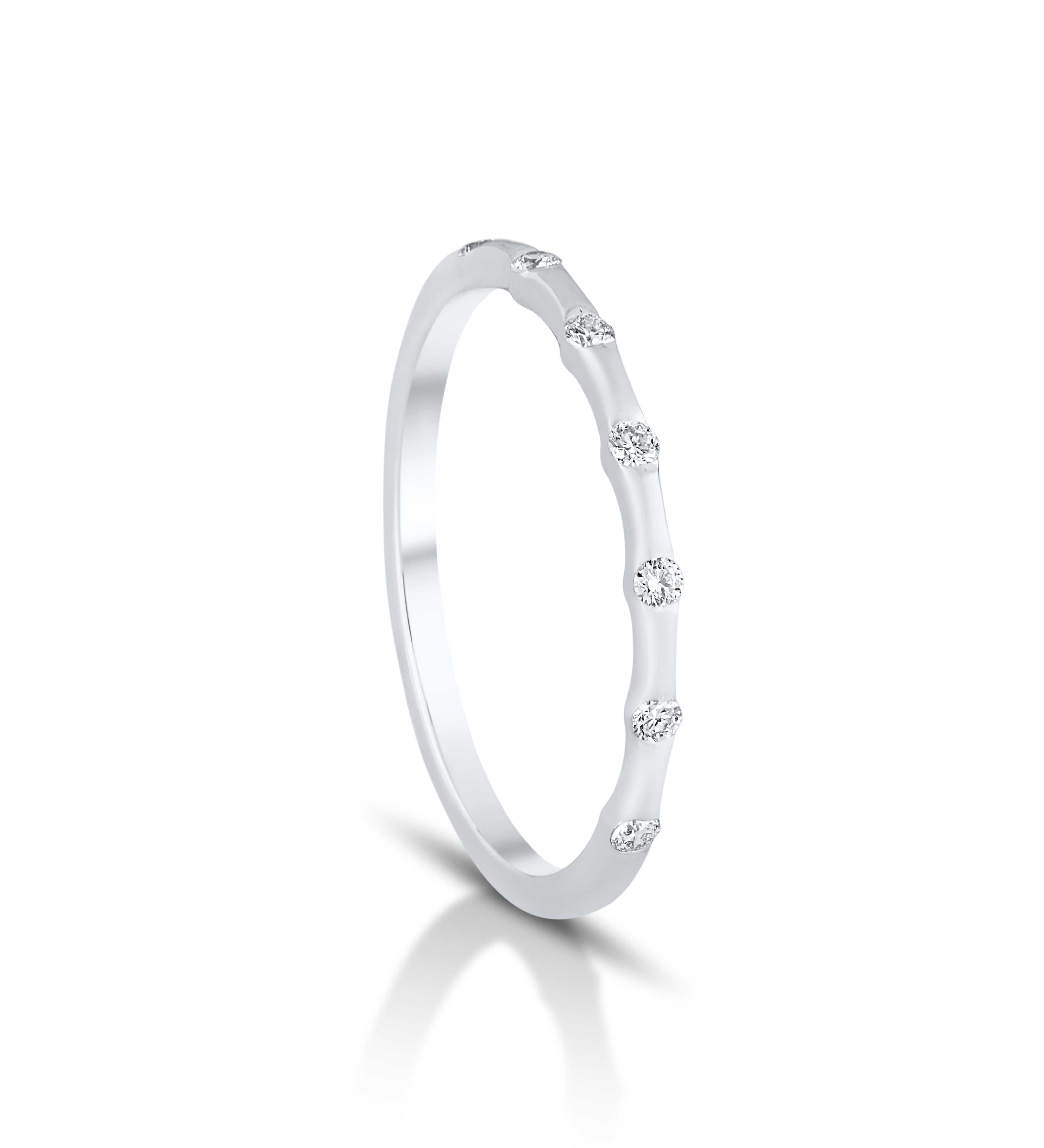 Bamboo Sparkle Gold Ring