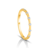 Bamboo Sparkle Gold Ring