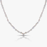 50 Pointers Heart diamond with  White Pearls necklace / Bracelet