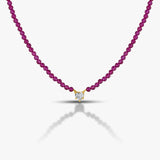 50 Pointers Heart 5 Prong Ruby Necklace / Bracelet