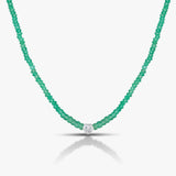 50 Pointers Heart Green Beads Necklace / Bracelet