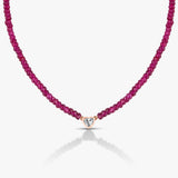 25 Pointers Heart Ruby Necklace / Bracelet