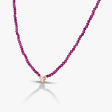 50 Pointers Heart 5 Prong Ruby Necklace / Bracelet