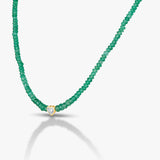 50 Pointers Heart Green Beads Necklace / Bracelet