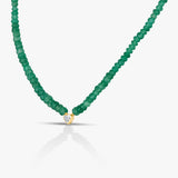 25 Pointers Green Beads Necklace / Choker