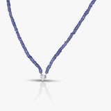 25 Pointer Heart Blue Tanzanite Necklace / Bracelet