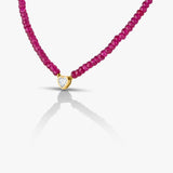 25 Pointers Heart Ruby Necklace / Bracelet