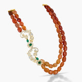 Polki Mustard Mala Necklace