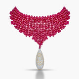 Ruby Diamond Drop Choker