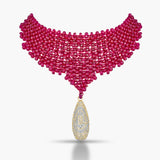Ruby Diamond Drop Choker