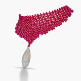 Ruby Diamond Drop Choker