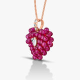 50 Pointer Heart and Ruby Heart Pendant
