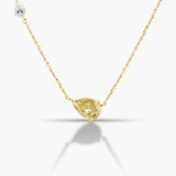 Yellow Pear Necklace
