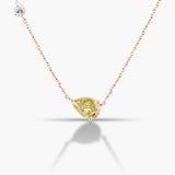 Yellow Pear Necklace