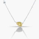 Yellow Pear Necklace