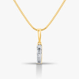 Vertical Baguette Diamond Pendant
