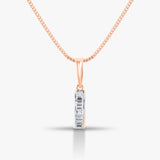 Vertical Baguette Diamond Pendant
