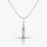 Vertical Baguette Diamond Pendant