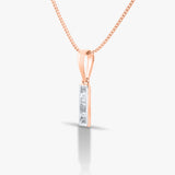 Vertical Baguette Diamond Pendant