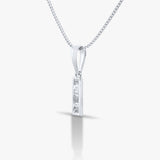 Vertical Baguette Diamond Pendant