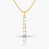 Staircase Diamond Bar Pendant