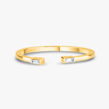 Modern Baguette Open Ring