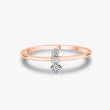 Trio Charm Geometric Ring