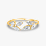 Floral Cluster Diamond Ring