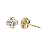 Trinity 4 Prong Round Diamond Studs