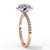 Halo 1.50 ct Round with Side Diamond  Ring