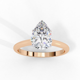 Pear Solitaire Ring