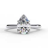 Pear Solitaire Ring