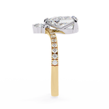 1.50 cts Pear with Side Diamonds Ring