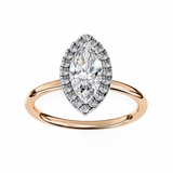 Halo 0.82 ct Marquise Diamond Ring