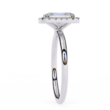 Halo 1.67 ct Emerald Diamond Ring