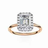 Halo 1.67 ct Emerald Diamond Ring