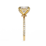Halo 2.03 ct Princess with Side Diamond Ring