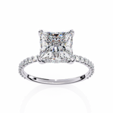 2.28 ct Princess Diamond with Side Diamond Ring