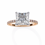 Hidden Halo 2.28 ct with Side Diamond Ring