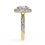 2.40 ct Round Diamond and Twisted Band