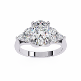 2.00 ct Oval and Round Diamond Ring