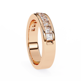 1.07 TCW Princess Diamond Channel Setting Band