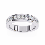 1.07 TCW Princess Diamond Channel Setting Band