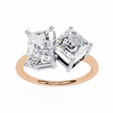 Radiant & Asscher Toi Et Moi Ring