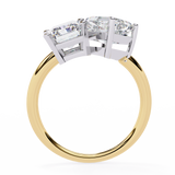Radiant & Asscher Toi Et Moi Ring